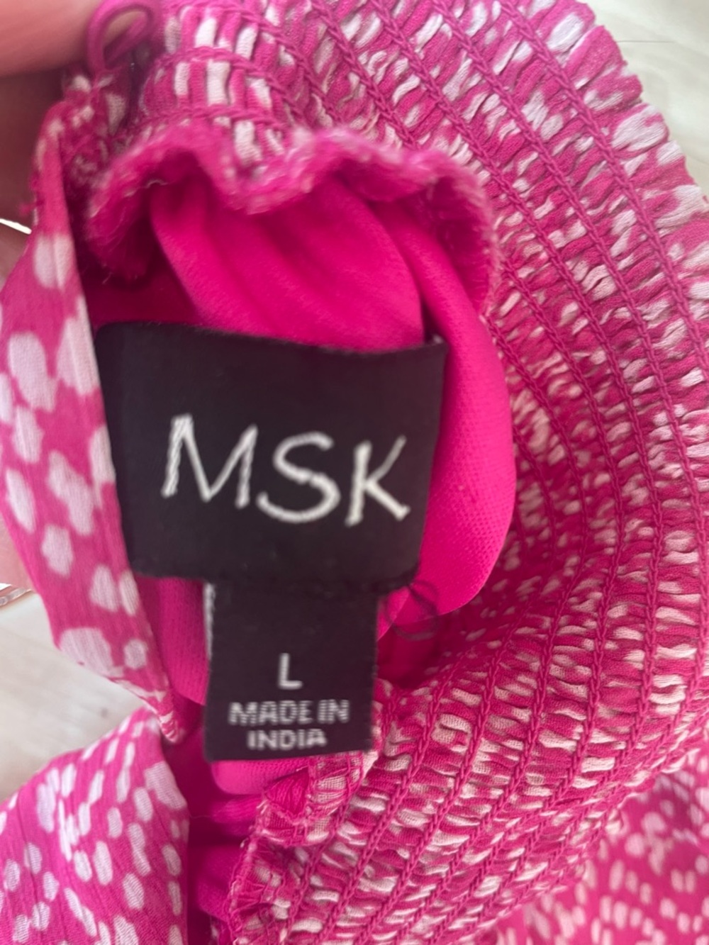 MSK Pink Patterned Tiered Sleeveless Mini Dress - Picture 2 of 3